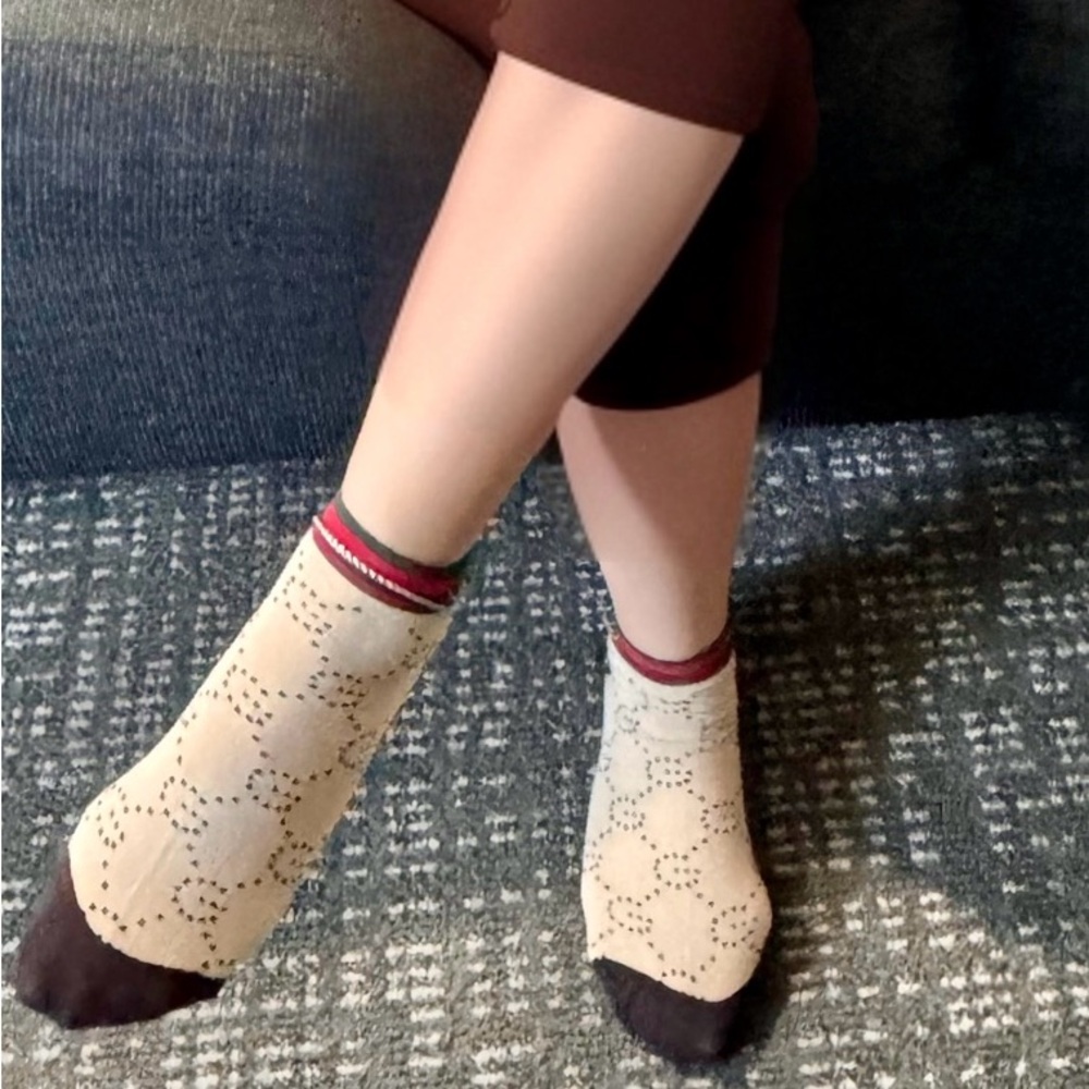 Chic Beige and Brown Women's Socks